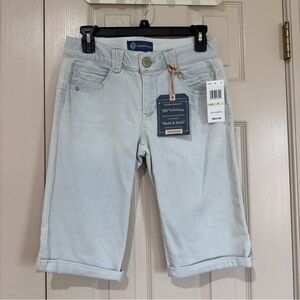 Democracy Jean Shorts Core Essential Ab Solution Blue Bermuda Sz 4-NWT